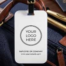 Étiquette de bagage de voyage avec logo d'entrepri
