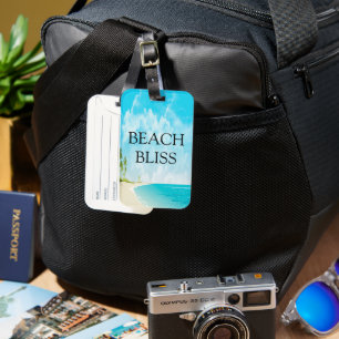Étiquette À Bagage Étiquette de bagage de voyage Beach Bliss Coastal