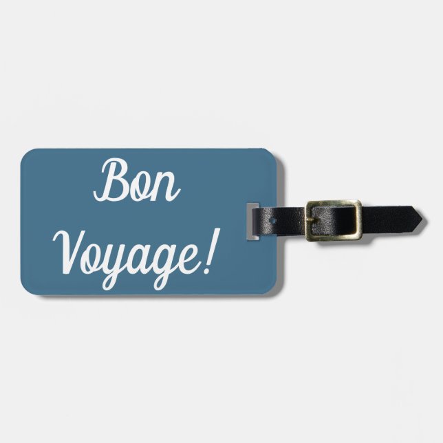 Étiquette À Bagage Étiquette de bagage de voyage de fève (Devant horizontal)