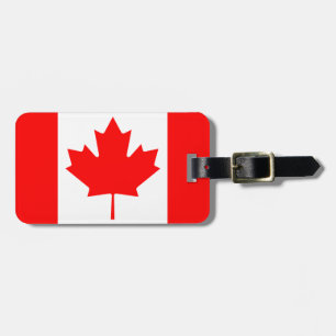 Étiquette À Bagage Étiquette de bagage de voyage Drapeau canadien Cou