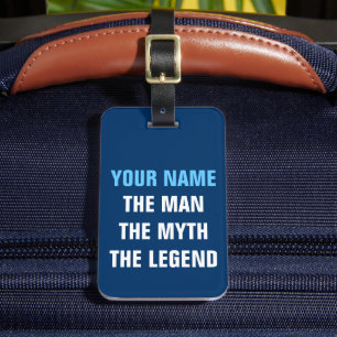 Étiquette À Bagage Étiquette de bagage de voyage drôle L'homme myth
