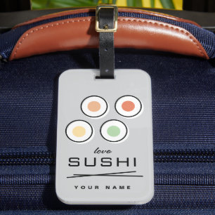 Étiquette À Bagage Étiquette de bagage de voyage pour amateur de sush