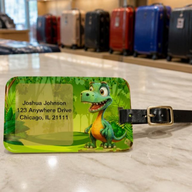 Étiquette À Bagage Étiquette de bagage dinosaure (Créateur téléchargé)