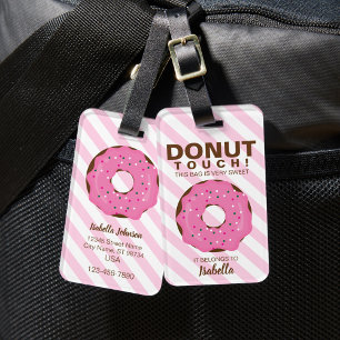 Étiquette À Bagage Étiquette de bagage Donut Rose