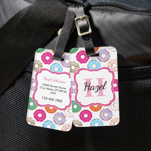 Étiquette À Bagage Étiquette de bagage Donut Rose