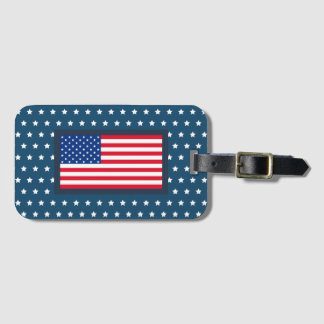 Étiquette À Bagage Étiquette de bagage drapeau américain patriotique