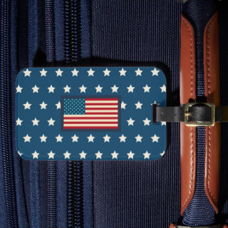 Étiquette À Bagage Étiquette de bagage drapeau américain patriotique