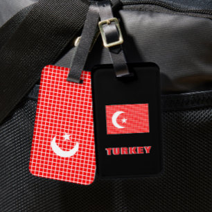 Étiquette À Bagage Étiquette de bagage Drapeau de la Turquie