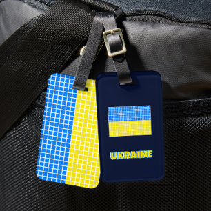 Étiquette À Bagage Étiquette de bagage Drapeau de l'Ukraine