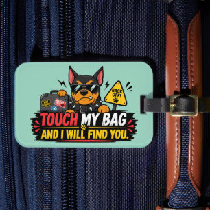 Étiquette À Bagage Étiquette de bagage drôle 'Touchez mon sac et je v