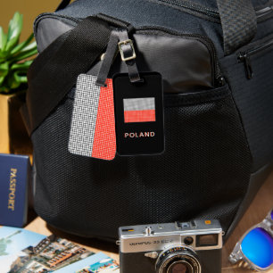 Étiquette À Bagage Étiquette de bagage du drapeau de la Pologne