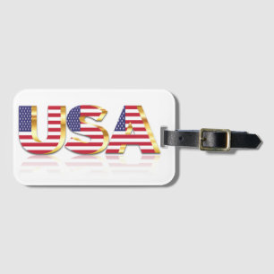 Étiquette À Bagage Étiquette de bagage du drapeau des États-Unis d'Am