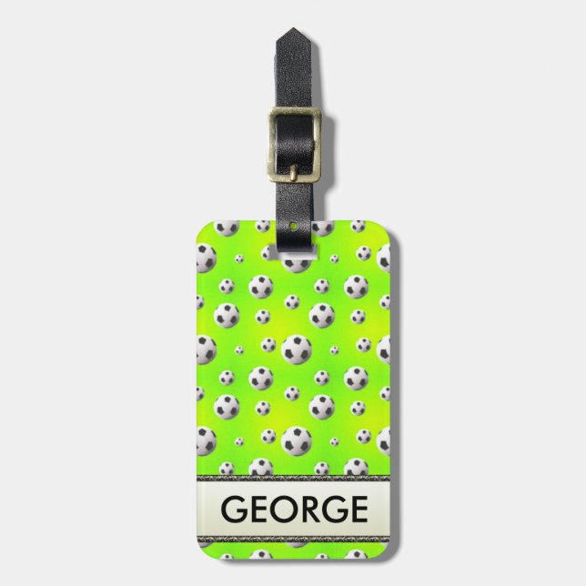 Étiquette À Bagage Étiquette de bagage du football (Devant Vertical)