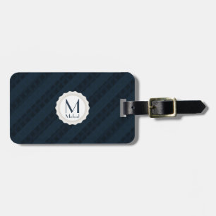 Étiquette À Bagage Étiquette de bagage du monogramme des hommes