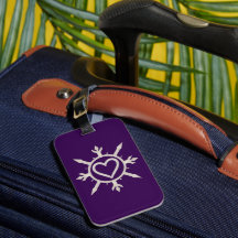 Étiquette de bagage "Emblème de l'amour"