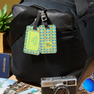 Étiquette À Bagage Étiquette de bagage en mosaïque pour Pat
