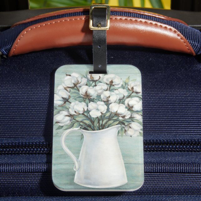 Étiquette À Bagage Étiquette de bagage Ferme Fleurs de Coton (Insitu Rectoal 2)