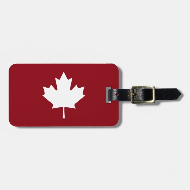 Étiquette À Bagage Étiquette de bagage feuille d'érable du Canada (Devant horizontal)