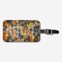 Étiquette de bagage "Feuilles d'automne"