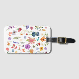 Étiquette À Bagage Étiquette de bagage Fleur sauvage | Accessoires de