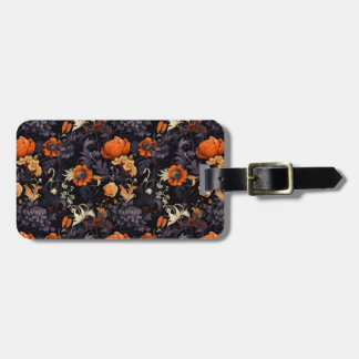 Étiquette À Bagage Étiquette de bagage florale botanique Halloween mo