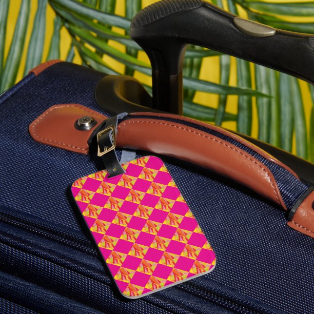 Étiquette À Bagage Étiquette de bagage Fuchsia Diamond (Insitu Rectoal 1)