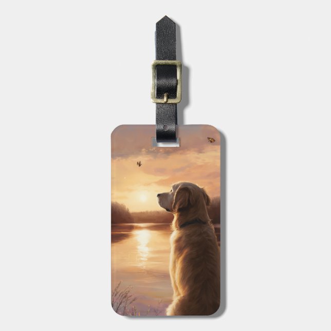 Étiquette À Bagage Étiquette de bagage Golden Retriever (Devant Vertical)
