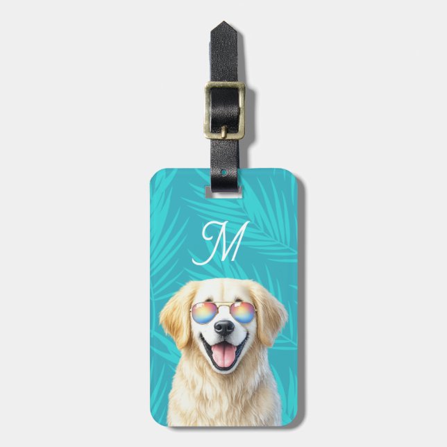 Étiquette À Bagage Étiquette de bagage Golden Retriever (Devant Vertical)