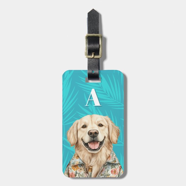 Étiquette À Bagage Étiquette de bagage Golden Retriever (Devant Vertical)