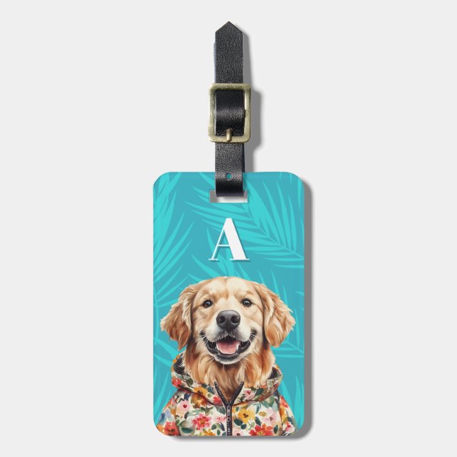 Étiquette À Bagage Étiquette de bagage Golden Retriever (Devant Vertical)