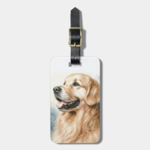 Étiquette À Bagage Étiquette de bagage Golden Retriever