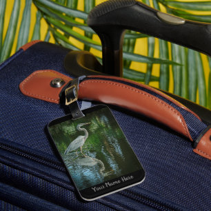 Étiquette À Bagage Étiquette de bagage "Grand Héron bleu"