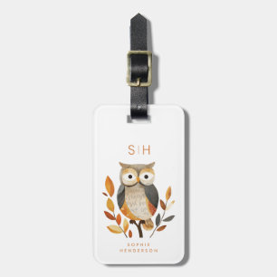 Étiquette À Bagage Étiquette de bagage hibou