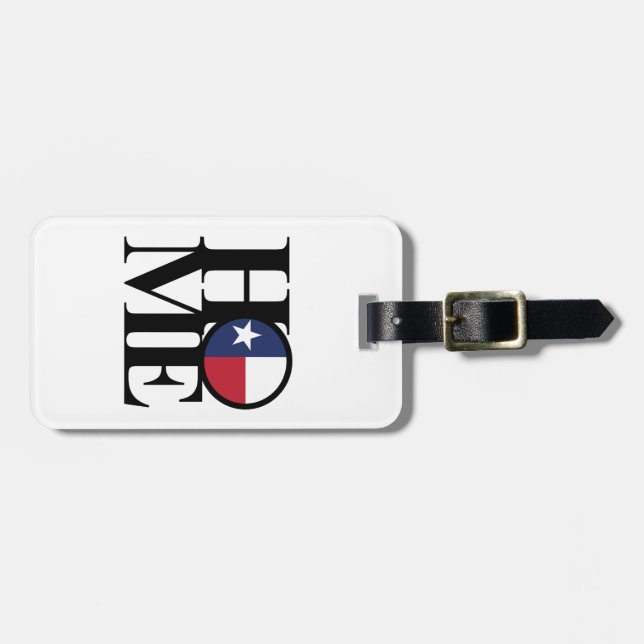 Étiquette À Bagage Étiquette de bagage HOME & LOVE Texas (Devant horizontal)