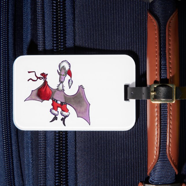Étiquette À Bagage Étiquette de bagage horizontale Santa Bat (Insitu Rectoal 4)