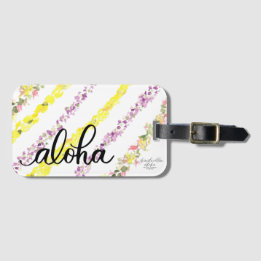 Étiquette À Bagage Étiquette de bagage inspirée d'Aloha Lei Hawaii