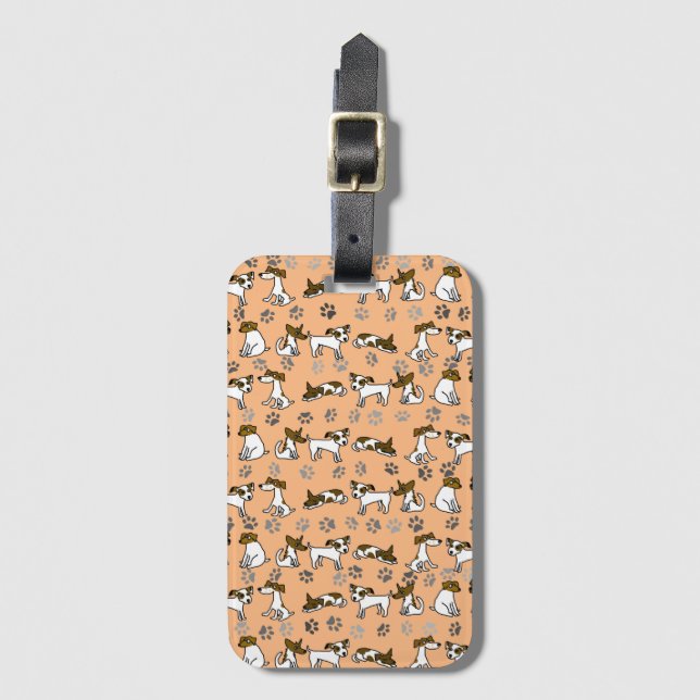 Étiquette À Bagage Étiquette de bagage Jack Russell (Devant Vertical)