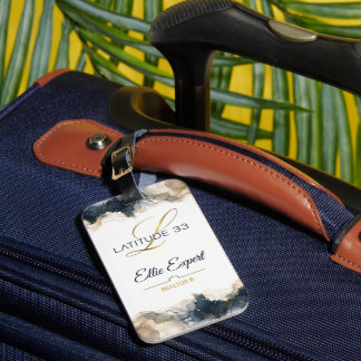 Étiquette À Bagage étiquette de bagage Latitude 33 artistique