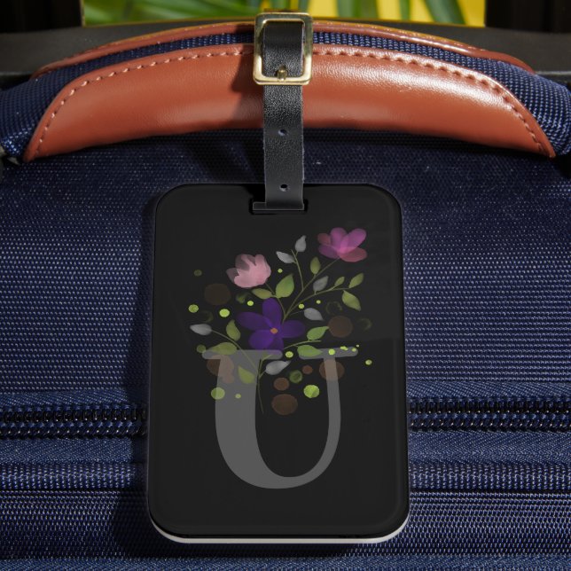 Étiquette À Bagage Étiquette de bagage Lettre U initiale plus motif f (Insitu Rectoal 2)