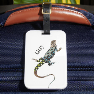 Étiquette À Bagage Étiquette de bagage lézard