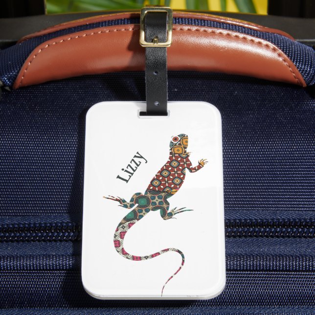 Étiquette À Bagage Étiquette de bagage lézard (Insitu Rectoal 2)