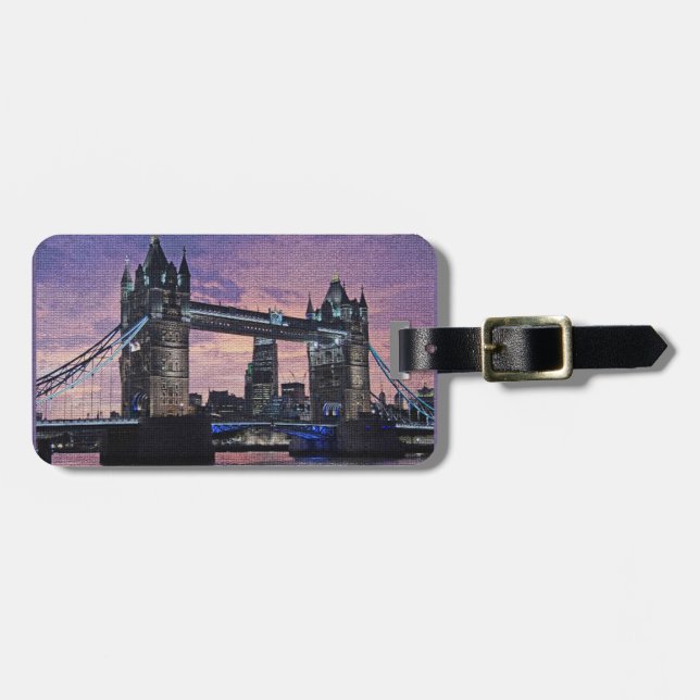 Étiquette À Bagage Étiquette de bagage London Tower Bridge (Devant horizontal)