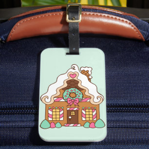 Étiquette À Bagage Étiquette de bagage Maison en pain d'épices