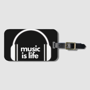 Étiquette À Bagage Étiquette de bagage Musique si Vie