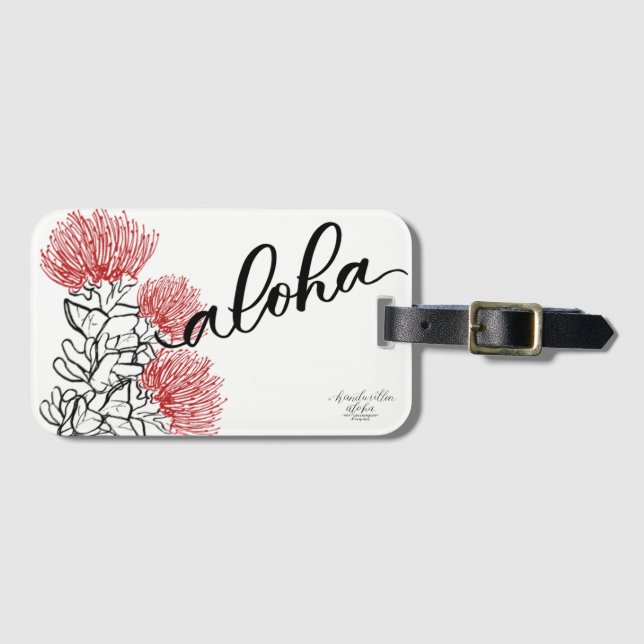 Étiquette À Bagage Étiquette de bagage Ohia Lehua Mod Aloha (Devant Horizontal)
