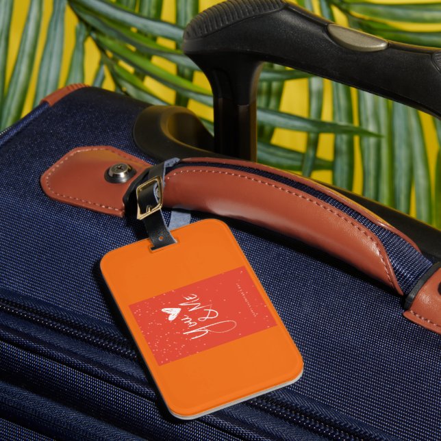 Étiquette À Bagage Étiquette de bagage Orange Tropical (Insitu Rectoal 1)