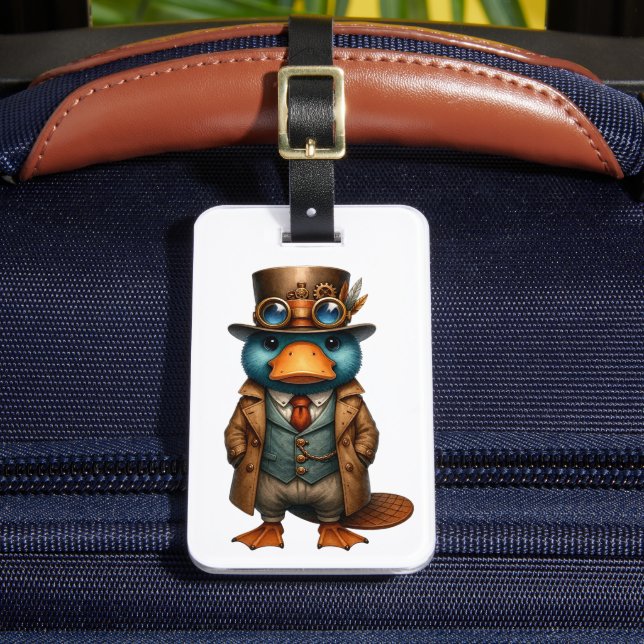 Étiquette À Bagage Étiquette de bagage ornithorynque steampunk (Insitu Rectoal 2)