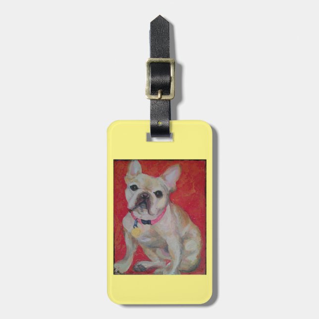 Étiquette À Bagage Étiquette de bagage ou de bourse de chien de (Devant Vertical)