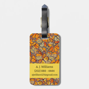 Étiquette À Bagage Étiquette de bagage Papillon Monarque 