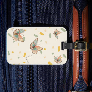 Étiquette À Bagage Étiquette de bagage Papillons Pastel
